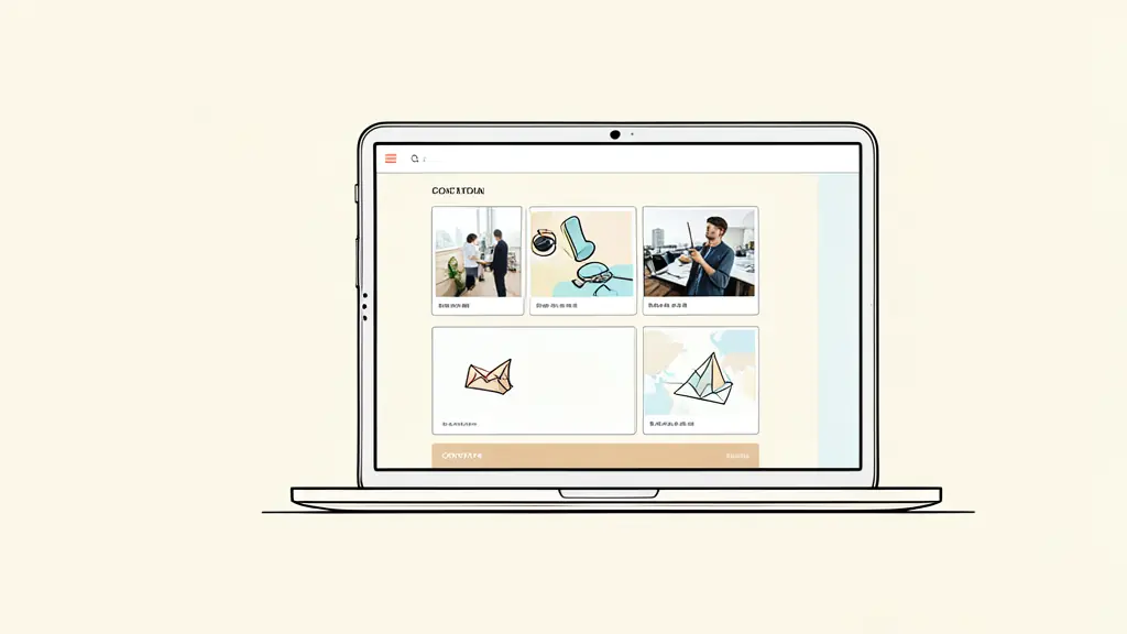 Editorial photograph of a mobile phone and laptop displaying a clean portfolio layout, with project thumbnails and a prominent contact area, no text, no logo